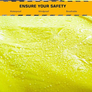Workplace Safety ANSI Class 2 <b>Waterproof</b> Hoodie Reflective Zipper Logo Offering High Visibility Comfort Durable Performance - Product Image 3