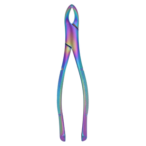 151SR Pince d'extraction universelle pédiatrique pour racines dentaires inférieures, en acier inoxydable chirurgical, avec manche coloré - Product Image 1
