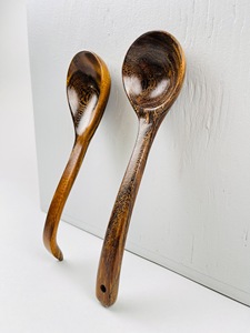 ช้อนชาไม้ทำมือ ช้อนตักกาแฟ ช้อนตักน้ำตาล ทำจากไม้ธรรมชาติ ปลอดภัยสำหรับอาหาร เหมาะสำหรับร้านกาแฟและร้านอาหาร - Product Image 5