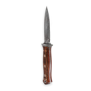 Cuchillo de Caza de Acero de Damasco Duradero y de Alta Calidad con Mango de Acero de Damasco, Personalizable OEM para Camping, Pesca y Uso al Aire Libre - Product Image 1