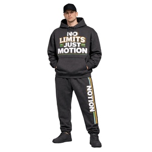 Ensemble survêtement à capuche coupe-vent personnalisé pour homme, haut en polaire doux et chaud, pantalon assorti pour l'hiver, vêtements décontractés, salle de sport ou entraînement sportif - Product Image 1