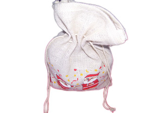 Bolsas de Regalo Navideñas Ecológicas de Yute Personalizadas Lowellcraft al por Mayor con Estampado de Papá Noel, desde Delhi - Product Image 4