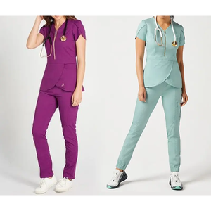 Nouvelle Collection : Tenues de Spa Élégantes pour Femmes – Ensembles de Blouses Médicales Tendance, Vente en Gros, Uniformes d'Infirmière Personnalisables à Manches Courtes pour Femmes - Product Image 6