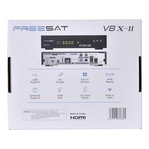 Récepteur satellite numérique FREESAT V8 XII DVB-S2/S2X prenant en charge Powervu et <span class=keywords><strong>Multistream</strong></span> avec Wifi intégré pour le marché européen - Product Image 6