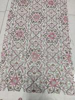Tissu en dentelle brodée à motif floral, largeur standard, pour usage textile domestique, vêtements ethniques pour femmes, veste, lahenga, sherwani, abaya