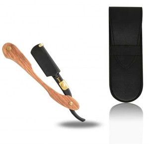 Rasoir droit personnalisé Nrza International pour hommes, manche en bois, non jetable, vente en gros, professionnel, haute qualité - Product Image 2