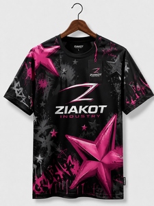 เสื้อยืด ZIAKOT รุ่นใหม่ ออกแบบใหม่สำหรับผู้ชาย สีขาว-แดงราชวงศ์ สำหรับการแสดงออกทางกีฬา - Product Image 4