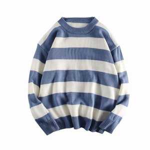 High Quality Sweaters for <b>Men</b> Wholesale Oversize Pullover <b>Knitted</b> Winter Sweater Custom Logo Plain Contrast - Product Image 1