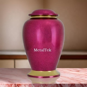 Urne funéraire noire en émail pour cendres fabriquée à la main de haute qualité en alliage métallique de qualité supérieure Cérémonie funéraire Urne américaine décorative pour adultes - Product Image 3