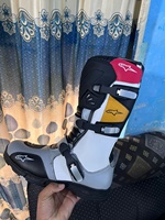 Chaussures de moto en cuir véritable pour hommes, style course d'aventure, avec semelle intérieure, bottes de motard de vitesse, bout carré, fermeture éclair à bouton, imperméables, vente en gros