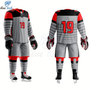 Custom Ice Hockey Uniform Set Sublimated Men Hockey Jersey and Shorts Breathable Professional Team Ice Hockey Kids for Clubs - Product Image 3