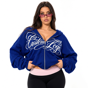 Sweats à capuche en molleton français 320 g/m² en coton, coupe décontractée avec cordon plat pour les détaillants de mode - Product Image 4