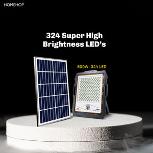 Lámpara Solar para Exteriores Homehop, Impermeable, 600W, 324 LED, para Pared, Balcón, Jardín, Camino, Automática con Control Remoto LightPro - Product Image 3