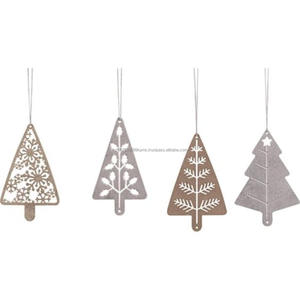 Maison et jardin ornements d'arbre de Noël fournitures de décoration de Noël ornements galvanisés métal rustique forme créative décor suspendu - Product Image 4