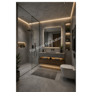 TM-5011 Black Concrete Natural Thin Casper <b>Veneer</b> <b>Sheet</b> Smooth Durable Eco-Friendly Contemporary Wall Cladding for Villa TSF - Product Image 4