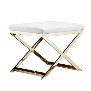 Tabouret en acier inoxydable durable, finition élégante, siège métallique peu encombrant pour la maison, le bureau, le restaurant, l'hôtel, l'entrée, l'atelier, vente en gros - Product Image 3