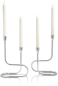 Set of 2 Sculptural Brass Cylinder <b>Glass</b> <b>Hurricane</b> <b>Candle</b> <b>Holders</b> Heat Resistant Home Decor - Product Image 6
