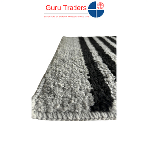 Offre incroyable sur des tapis de bain en microfibre rayée avec support antidérapant en gel absorbant l'eau et durable, avec logo personnalisé - Product Image 6