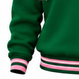 Green Sisterhood Letter Graphic Women <b>Sweatshirt</b> Knitted Rib Crewneck <b>Heart</b> Detail Long Sleeve Casual Pullover Ladies Fashion - Product Image 3