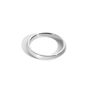 3mm Custom Knife Edge Wedding Band <b>Men</b> Women Geometric Minimalist Comfort Fit 925 <b>Silver</b> 10K 14K 18K Solid Gold Stacking <b>Ring</b> - Product Image 3