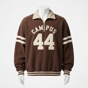 <b>Women's</b> Green Applique Number 14 Sweatshirt Turn-Down Collar Full Sleeve Casual Autumn Wear - Product Image 6