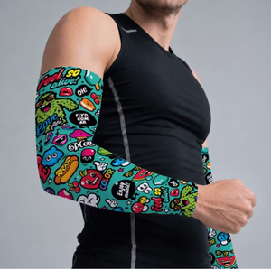Men's Full <b>Sleeve</b> Ice Silk <b>Arm</b> <b>Sleeves</b> Solid UPF50+ UV Protection Cooling Sport Wear All Seasons - Product Image 1
