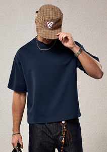 Custom Mens <b>Acid</b> Wash Rhinestone T Shirt Heavyweight Cotton Oversized Boxy Fit <b>Drop</b> Shoulder Crew Neck Streetwear Front Print - Product Image 2