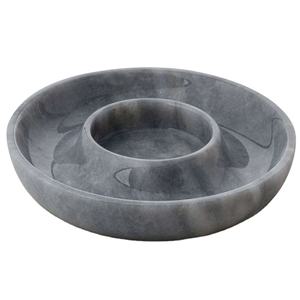 Tazón de Chip de resina blanco y negro al por mayor, plato de servir elegante con secciones divididas para bocadillos, último diseño de plato - Product Image 4