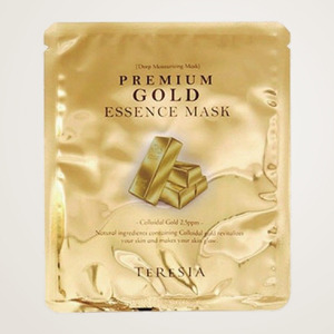 Masque pour le visage coréen K-Beauty Tersia Premium Gold Essence Mask Sheet Pack 10 feuilles Fabriqué en Corée Ginseng - Product Image 1