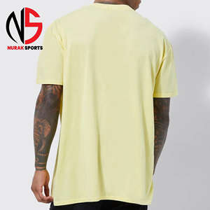 Nouveau T-shirt Homme Oversize Personnalisé Hip Hop Respirant Séchage Rapide 100% Coton Uni Logo Personnalisé 220g Fabriqué à NURAK 2026 - Product Image 2