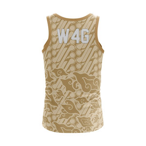 Débardeur de sport pour homme en coton/élasthanne tricoté, imprimé personnalisé, respirant, anti-boulochage, col rond - Product Image 5