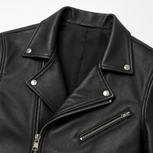 <b>Men's</b> Coated Vintage Genuine Leather Stand Collar Zipper Motorcycle <b>Jacket</b> Windproof Winter Outerwear OEM ODM Custom Logo - Product Image 6