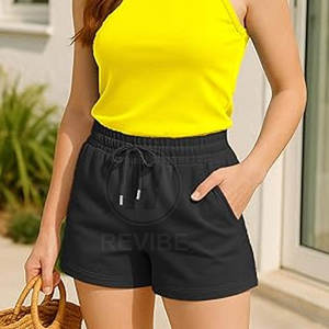 Pantalones Cortos Transpirables para Mujer, Estilo Nuevo, Hechos a Medida, Color Personalizado, 100% Algodón, Ecológicos, Hechos en Pakistán - Product Image 2