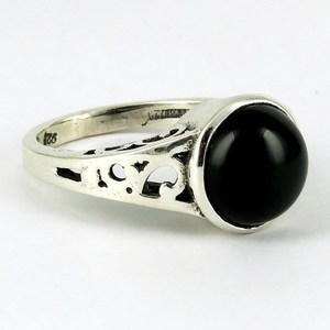Most Powerful Black Onyx 925 Sterling <b>Silver</b> <b>Rings</b> Bohemian Style Bezel Setting Certified Gemstone <b>Rings</b> for Women & <b>Men</b> - Product Image 1