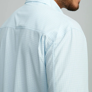 Chemises de pêche Columbia pour hommes, coupe-vent, 100 % polyester, séchage rapide, boutonnées, protection solaire UPF 50+, respirantes, logo frontal, OEM. - Product Image 3