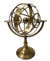 Astrolabe en laiton avec sphère armillaire gravée des signes du zodiaque, globe armillaire, décoration de table pour la maison et le bureau