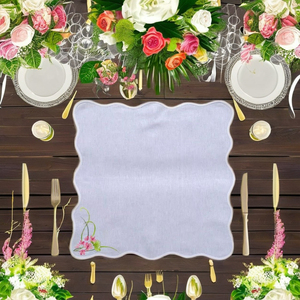 Servilleta de Lino 100% Geranium |   Servilletas de Tela Reutilizables y Ecológicas con Diseño Floral para Comedor, Bodas, Restaurantes y Uso Doméstico - Product Image 5