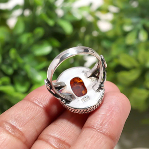Bague en argent ambre de la Baltique, argent sterling 925, bijoux faits à la main, fournisseur en gros - Product Image 4