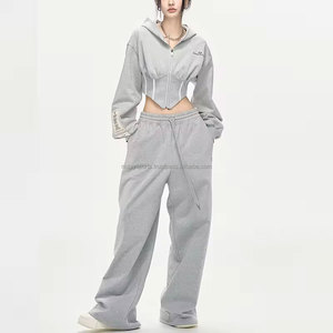 Nouveau costume de jogging élégant fabricant de survêtements deux pièces pour femmes ensembles de survêtements pour femmes - Product Image 2