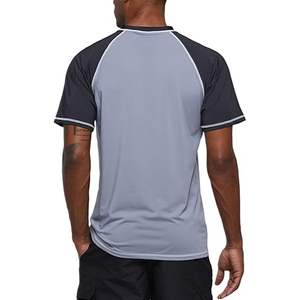 Men Rash Guard <b>Compression</b> T <b>Shirt</b> Short Sleeve UV Protection Swim <b>Shirt</b> Quick Dry High Quality OEM - Product Image 4