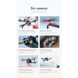 Drone UAV LS S1S Prosumer avec double caméra 6K, évitement d'obstacles à 360°, pliable, vol stationnaire par flux optique, portée de 5 km, photographie aérienne 6K - Product Image 6