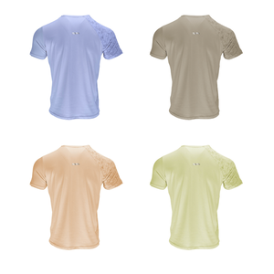 T-shirt de sport à manches raglan pour homme, 100 % polyester, respirant, séchage rapide, impression par transfert thermique, coupe ajustée, col rond - Product Image 5