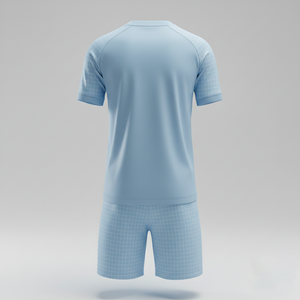 ชุดฟุตบอลแบบ unisex พร้อมกางเกงขาสั้น ชุดสองชิ้นสไตล์เซิร์ฟ ชุดฝึกซ้อมฟุตบอล แห้งเร็ว ชุดกีฬา รับผลิตตามแบบ OEM - Product Image 2