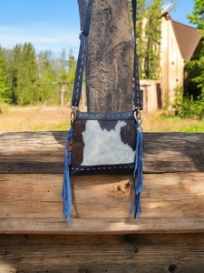 Kiran Overseas White/Black Lightweight Jersey <b>Sling</b> Storage <b>Bag</b> Model Cowhide-01 for Ladies Travel Made Cowhide Leather Medium - Product Image 3