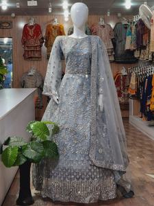 Robe de mariée Maxi en mousseline de soie, robe 3 pièces de dernière Collection, produit populaire 2022 - Product Image 2