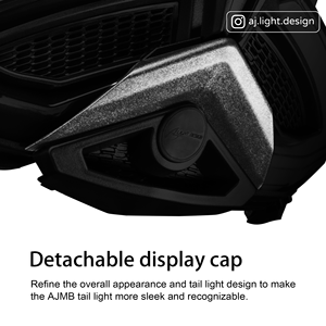 ไฟท้าย LED รุ่น MMBCU NAGA ของ AJ LIGHT DESIGN อุปกรณ์ตกแต่งมอเตอร์ไซค์ สำหรับดัดแปลงและอัพเกรด  ตัวเรือนสีดำหรือสีแดง ผลิตในไต้หวัน - Product Image 3