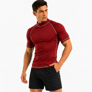 <b>Men's</b> Sleeve <b>Compression</b> T <b>Shirt</b> Breathable Quick Dry Slim Fit Sports Top Workout Training Tee - Product Image 5