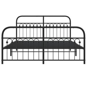 Base de Cama King Size de Acero Negro, Estructura Metálica Rectangular Resistente - Product Image 4