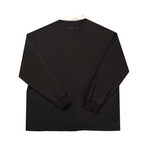 Men's Long Sleeve Knitted Polo <strong>Shirt</strong> <strong>1972</strong> Print Casual Black White Collar Regular Fit - Product Image 3