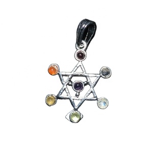 Artesanía de piedra semipreciosa Colgantes de siete chakras | Colgantes de piedras preciosas de 7 Chakras - Product Image 4